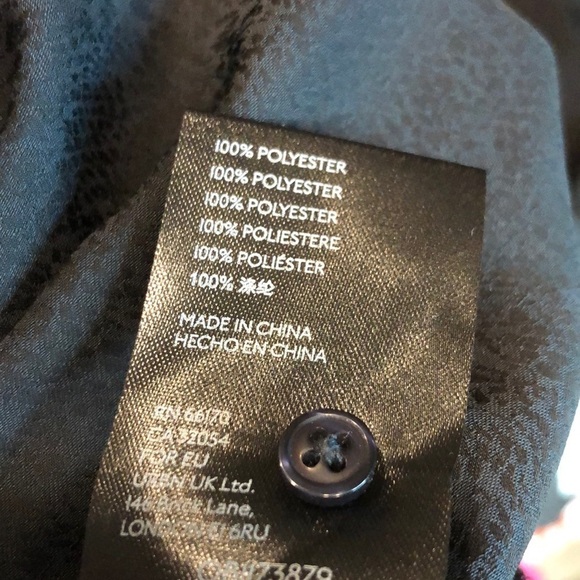 By Anthropologie Black Polyester Button Down Blouse Size S - Picture 7 of 7